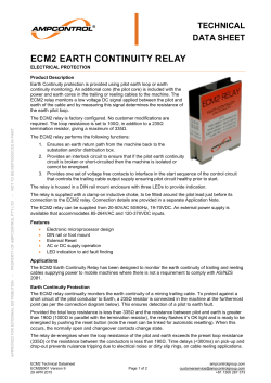 ECM2B001 ECM2 Earth Continuity Relay Technical