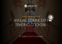 ANNUAL Commodity trAdiNg CoCKtAiL