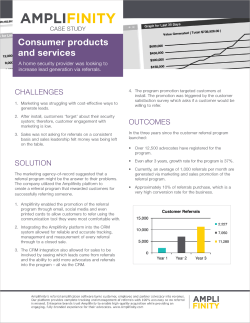 Consumer products and services