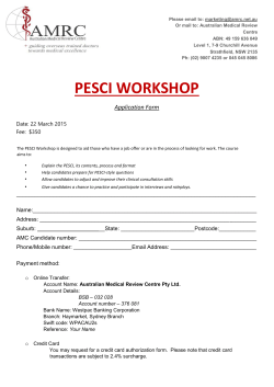 PESCI application form