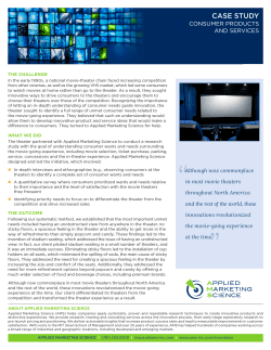 View Case Study - Applied Marketing Science