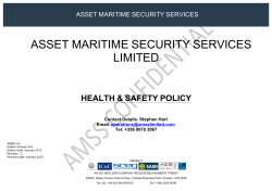 Health and safety policy - Maritime Security Company