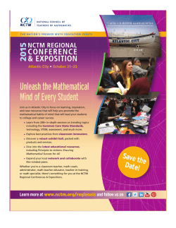 NCTM Flyer Page 1