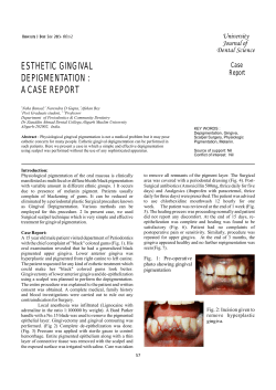 Esthetic Gingival Depigmentation: A Case Report.