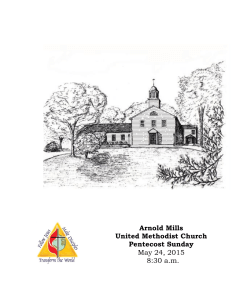 Easter Sunday bulletin - Arnold Mills United Methodist Church