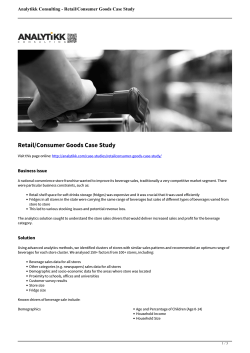 Analytikk Consulting - Retail/Consumer Goods Case Study