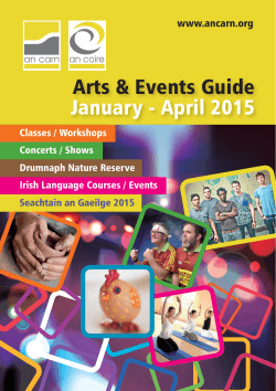 Arts & Events Guide: Jan - April 2015