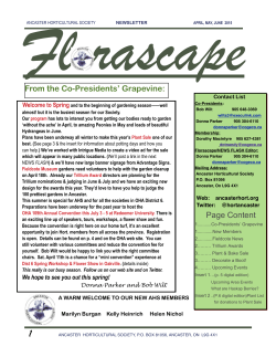 Florascape spring 2015 - Ancaster Horticultural Society
