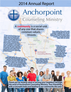 2014 Annual Report - Anchorpoint Counseling Ministry