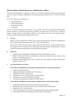 Human Resources Administrative Officer job descriptions