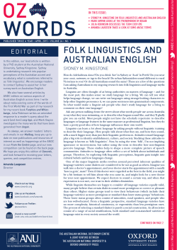 April 2015 - Australian National Dictionary Centre