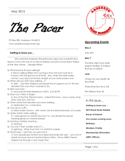 Pacer - Anderson Road Runners Club