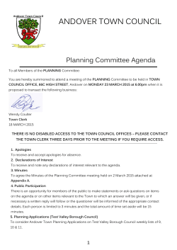 Agenda - Andover Town Council