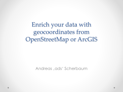 Enrich your data with geocoordinates from