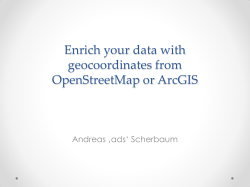 Enrich your data with geocoordinates from