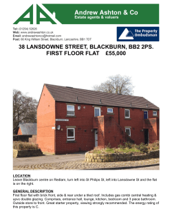 38 lansdowne street, blackburn, bb2 2ps. first floor flat Â£55000