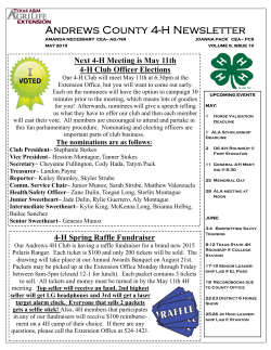 4-H Newsletter 0515 - Andrews | Texas AgriLife Extension Service