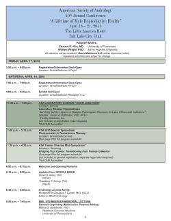 Program Schedule - American Society of Andrology