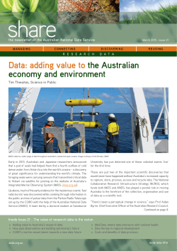 Issue 21 [PDF 964KB] - Australian National Data Service