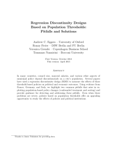 Regression Discontinuity Designs Based on