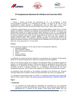 5Âª Competencia Nacional de Cilindros de Concreto 2015