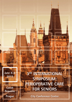 3rd international symposium: perioperative care for seniors