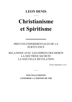 Christianisme et Spiritisme ______