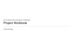 Purr-fectly Provocative Clothing? Project Workbook
