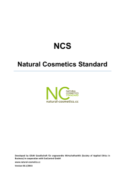 NCS Natural Cosmetics Standard - Gesellschaft fÃ¼r angewandte