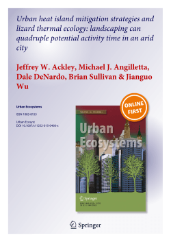 Urban heat island mitigation strategies and lizard thermal ecology