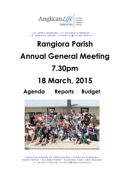 AGM Reports Booklet 2015