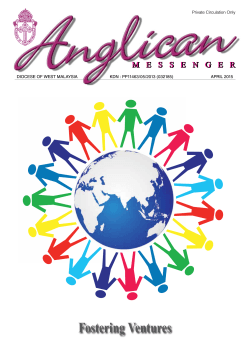 Fostering Ventures - The Anglican Diocese of West Malaysia
