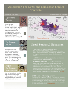 Newsletter - The Association for Nepal and Himalayan Studies