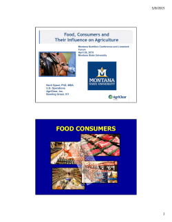 Food, Consumers, and Their Influence on Agriculture â Nevil Speer