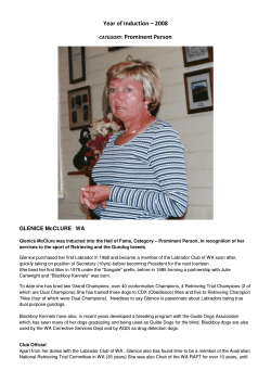 Mrs Glenice McClure - Australian National Kennel Council