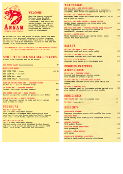 ANNAM A3 LUNCH & DINNER MENU MAY 25th NOSquid NO