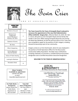 March 2015 Town Crier Newsletter