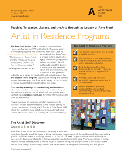 Artist-in-Residence Programs