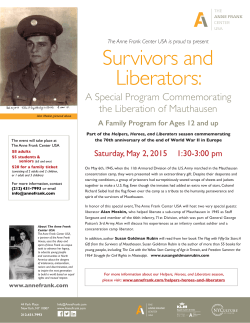 View the Flyer - Anne Frank Center