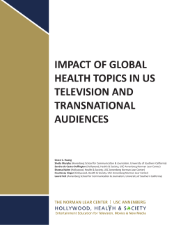 Impact of Global Health Topics in US Television