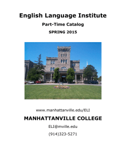 Spring 2015 - Manhattanville College