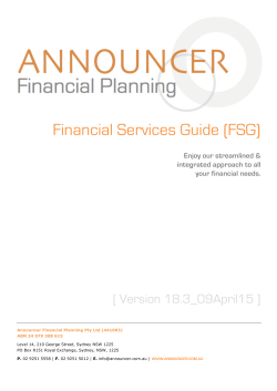 Financial Services Guide (FSG)