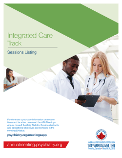 Integrated Care - American Psychiatric Association