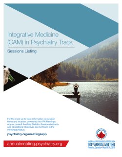 Integrative Medicine - American Psychiatric Association