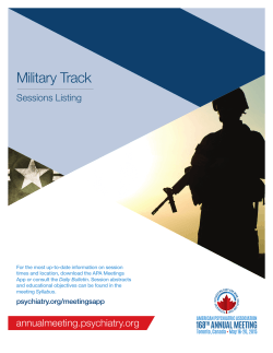 Military Track - American Psychiatric Association