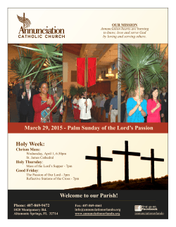 Bulletin 03 29 2015 - Annunciation Catholic Church