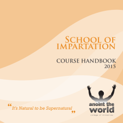 School of impartation - Anoint the World Ministries