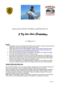 3 Kg line class challenge - Nickol Bay Sportfishing Club