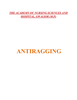 ANTIRAGGING - The Academy of Nursing Sciences & Hospital