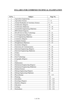 Syllabus for Combined Technical Services